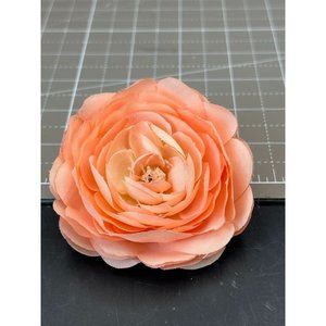 Vintage Ali Khan of New York Peach Cloth Pansy Pin signed